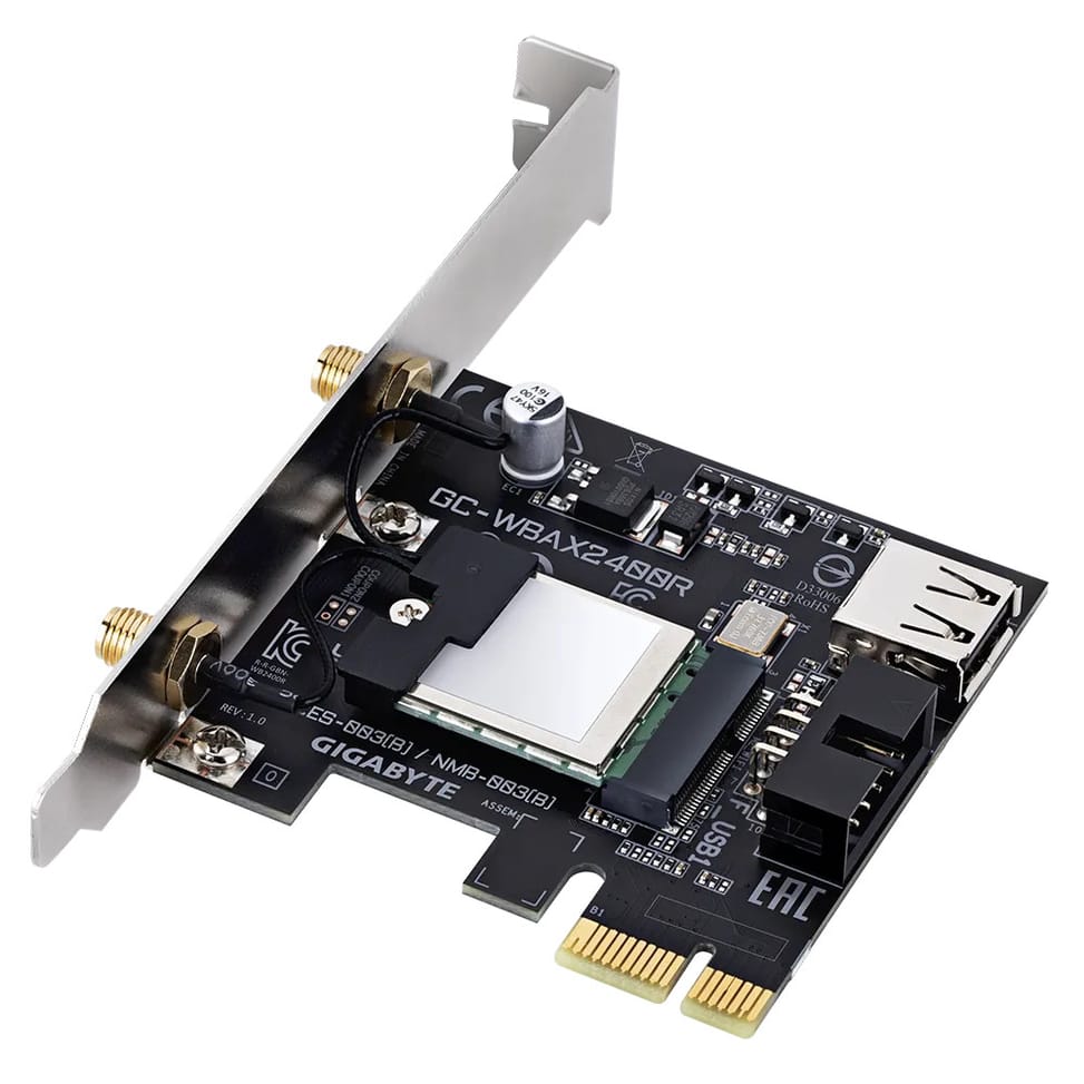 Gigabyte GC-WBAX2400R carte réseau Interne WLAN / Bluetooth 2400 Mbit/s (GC-WBAX2400R) — image 2