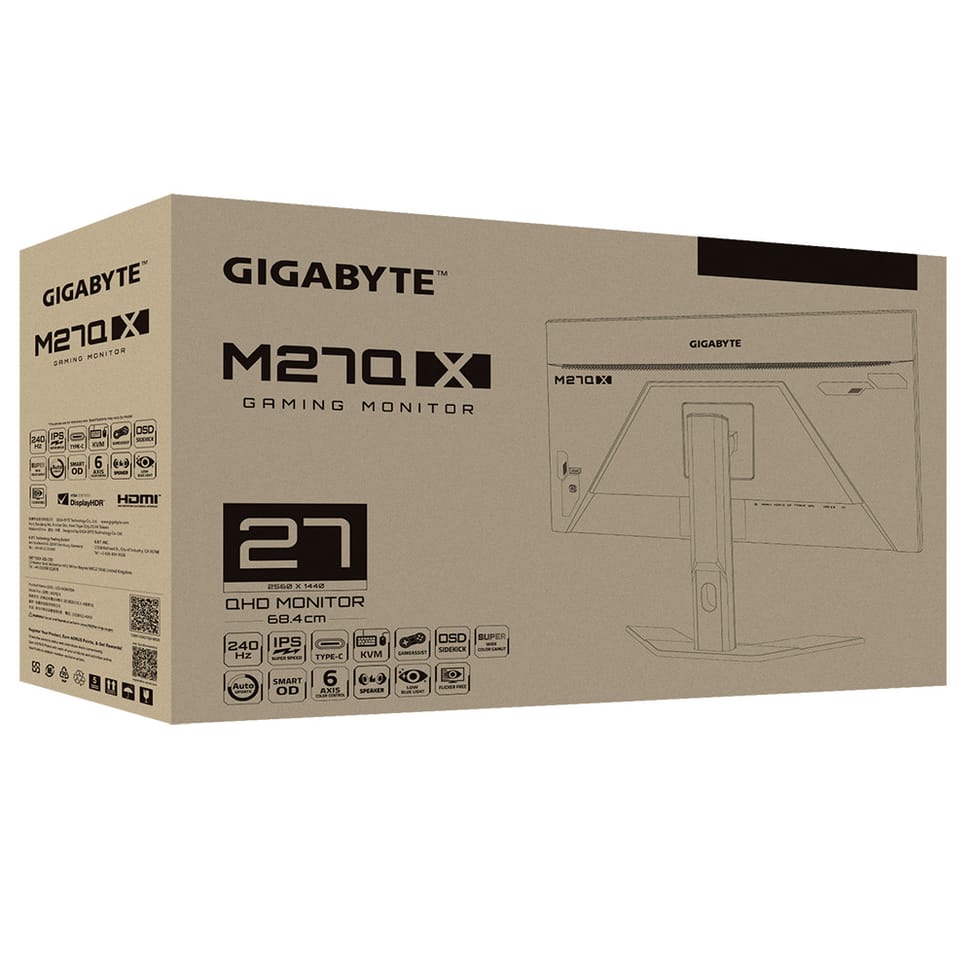 Gigabyte M27Q X écran plat de PC 68,6 cm (27") 2560 x 1440 pixels Quad HD LED Noir (M27Q X) — image 8