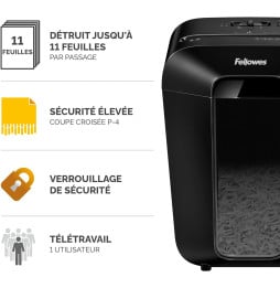 Destructeur Fellowes Powershred® LX70 Coupe-Croisée (4407501)