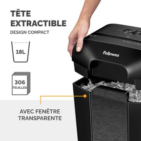 Destructeur Fellowes Powershred® LX70 — Sécurité P-4 · 18 L · 11 feuilles/passage — image 4