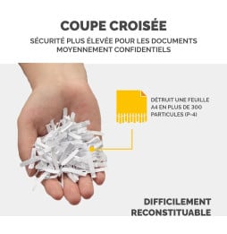 Destructeur Fellowes Powershred® LX70 Coupe-Croisée (4407501)