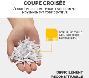 Destructeur Fellowes Powershred® LX70 — Sécurité P-4 · 18 L · 11 feuilles/passage — image 6