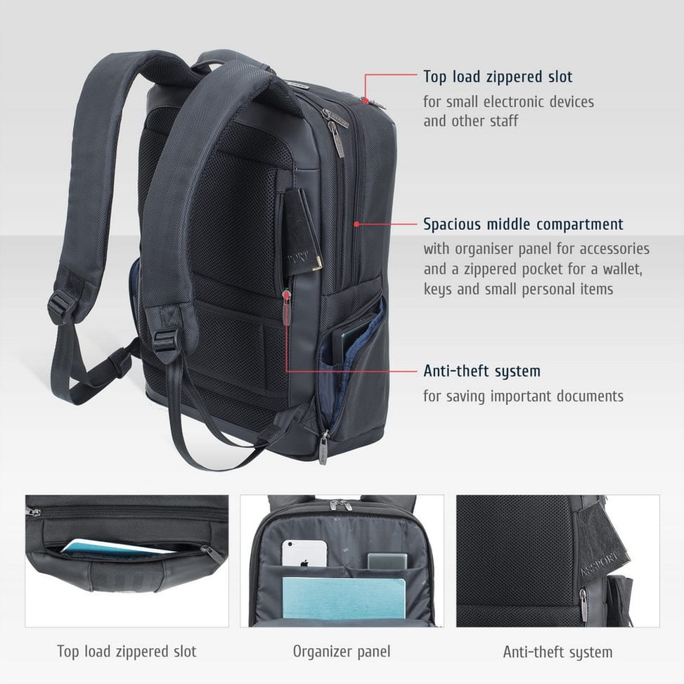 Sac à dos Rivacase Narita 8165 Noir pour ordinateurs portables 15.6" (8165 Black) — image 13