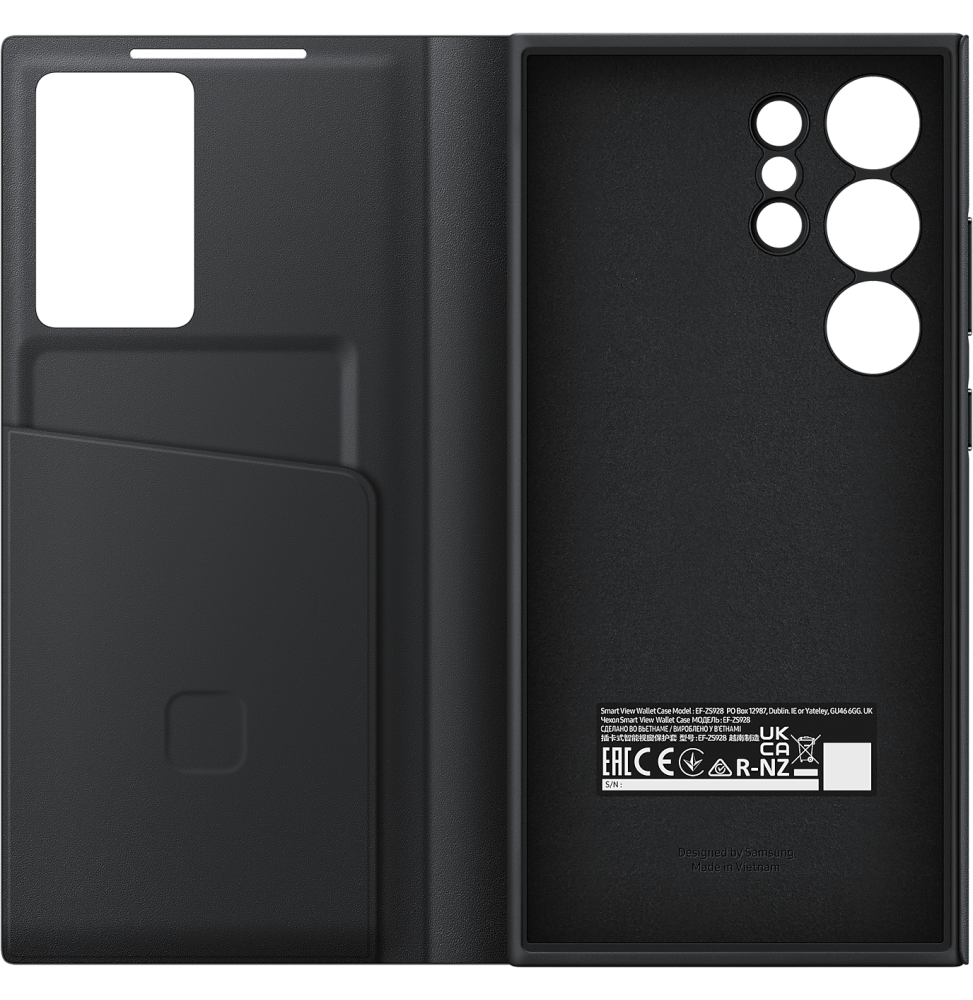 Étui Smart View avec porte-carte Samsung pour Galaxy S24 Ultra (EF-ZS928CBEGWW)