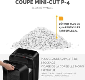 Destructeur Fellowes Powershred® LX200 — Sécurité P-4 · 22 L · 12 feuilles/passage — image 6
