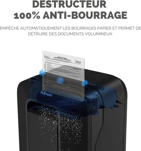 Destructeur Fellowes Powershred® LX200 — Sécurité P-4 · 22 L · 12 feuilles/passage — image 2