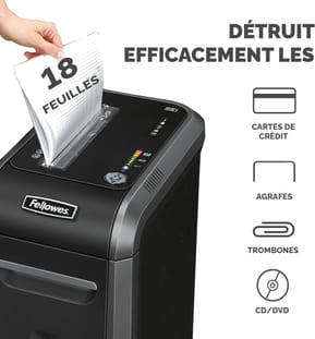 Destructeur Fellowes Powershred® 99Ci — Sécurité P-4 · 34 L · 18 feuilles/passage — image 4