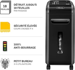 Destructeur Fellowes Powershred® 99Ci — Sécurité P-4 · 34 L · 18 feuilles/passage — image 3