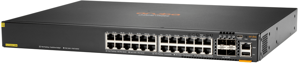 Aruba 6200F 24-Port Class 4 PoE 4SFP+ Switch (JL725A) — image 1