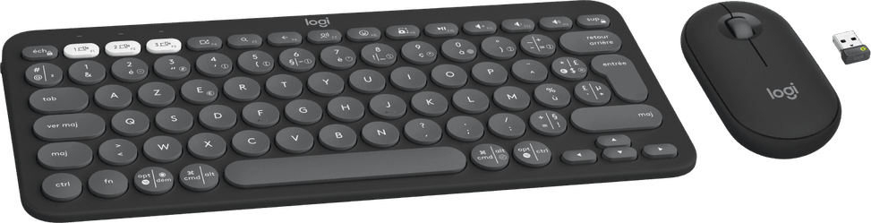 طقم لوحة مفاتيح وفأرة لاسلكي Logitech Pebble 2 Combo — صورة 3