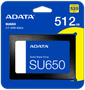 Disque Dur interne SSD ADATA SU650 SATA 2.5" 512 Go (ASU650SS-512GT-R)