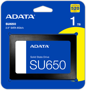 Disque Dur interne SSD ADATA SU650 SATA 2.5" 1 To (ASU650SS-1TT-R)