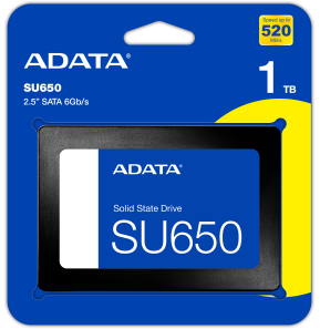 Disque Dur interne SSD ADATA SU650 SATA 2.5" 1 To (ASU650SS-1TT-R)