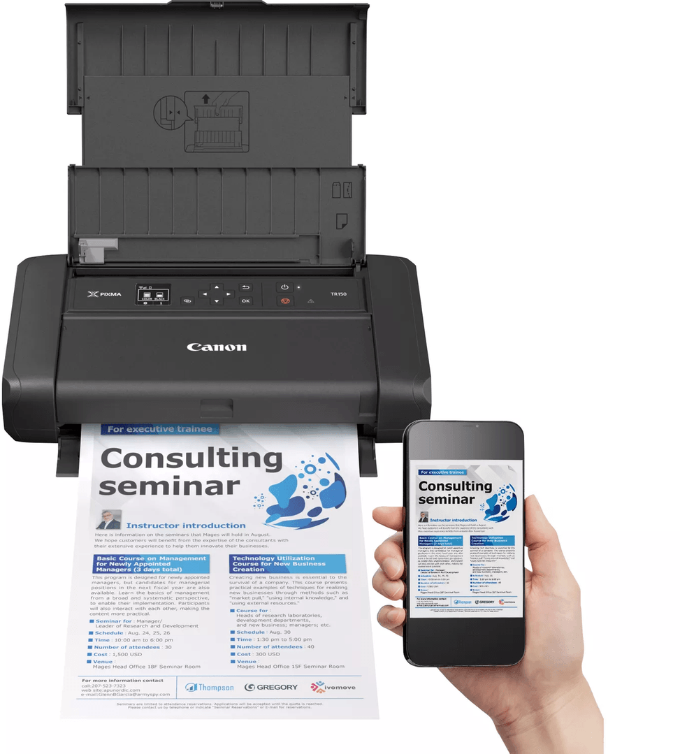 Imprimante Jet d'encre Portable Canon Pixma TR150 avec Batterie (4167C026AC) — image 7