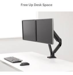 Bras porte-écrans double Horizontal Fellowes Platinum Series - Noir (8042501)