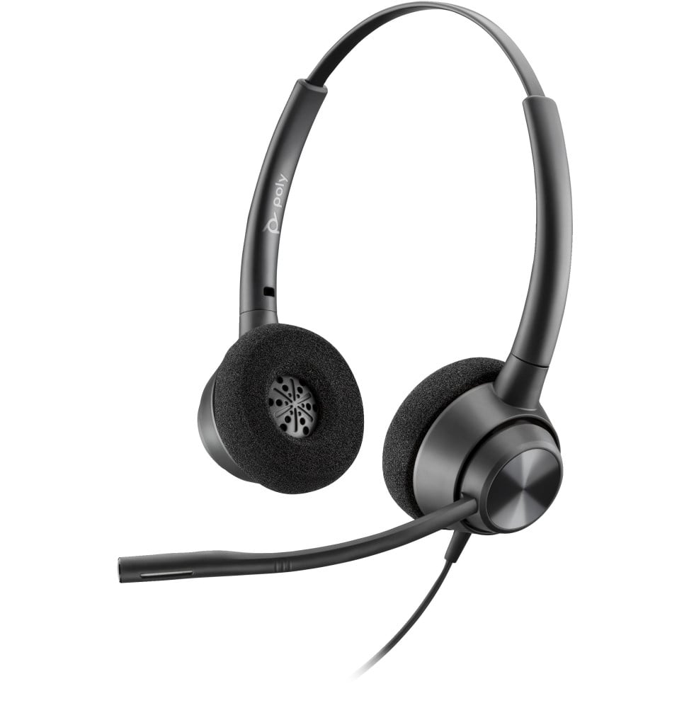 Micro-casque POLY EncorePro 320 binaural avec fonction Quick Disconnect TAA (77T26AA)