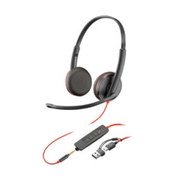 Micro-casque POLY Blackwire 3225 stéréo USB + Connexion 3,5 mm (8X229AA)