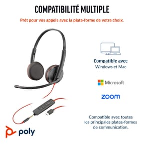Micro-casque POLY Blackwire 3225 stéréo USB + Connexion 3,5 mm (8X229AA) — image 3