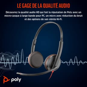Micro-casque POLY Blackwire 3225 stéréo USB + Connexion 3,5 mm (8X229AA) — image 6