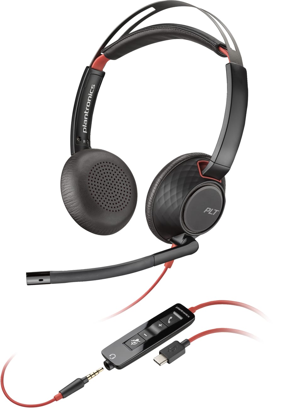 POLY Blackwire 5220 Stereo USB-C Headset + 3.5 mm connection + USB-C/A adapter (8X231AA) — image 1