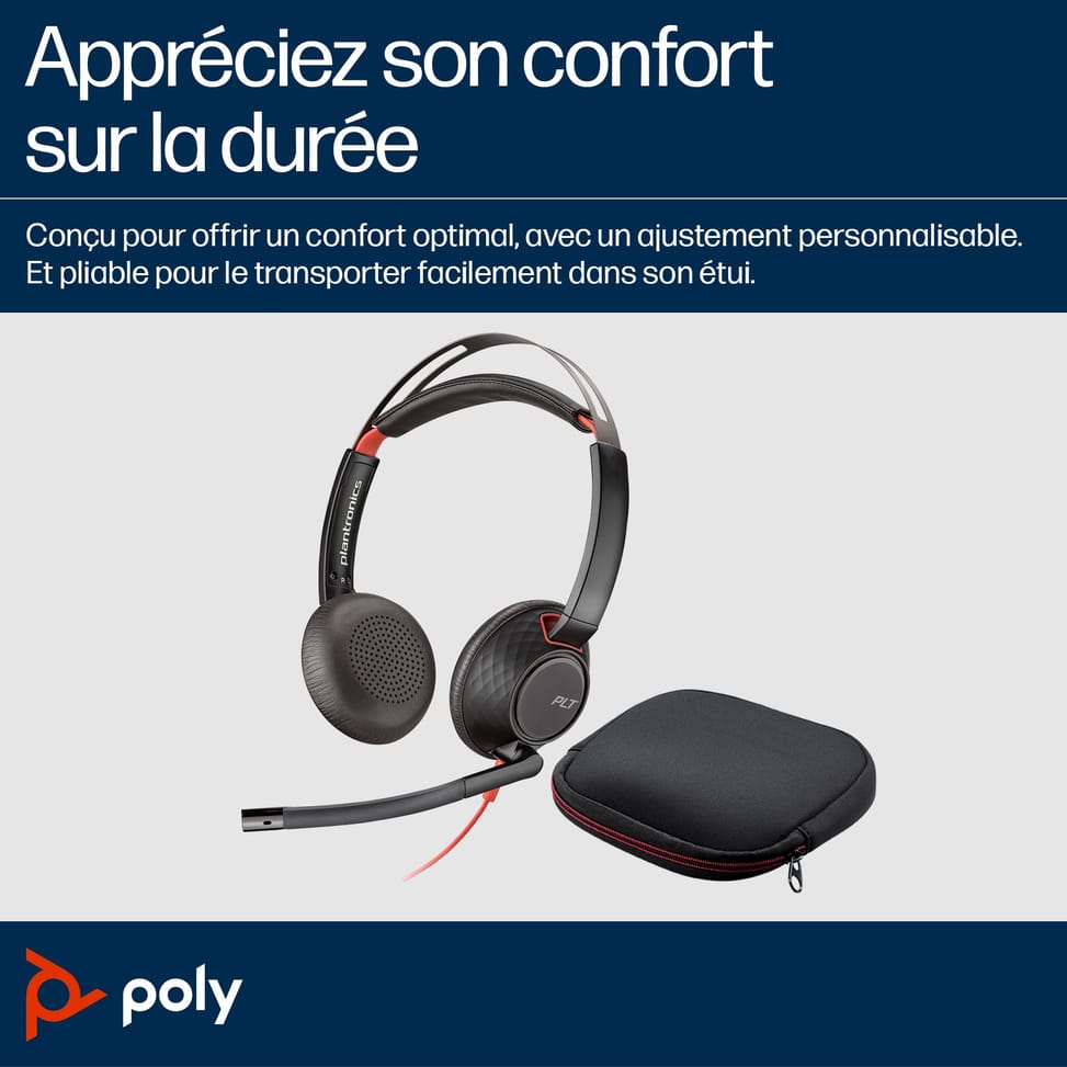 POLY Blackwire 5220 Stereo USB-C Headset + 3.5 mm connection + USB-C/A adapter (8X231AA) — image 5