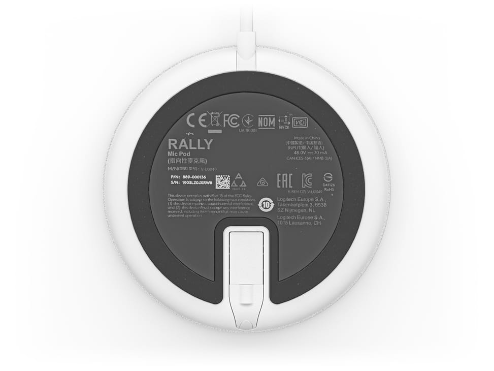 Logitech Rally Mic Pod Modular Microphones (952-000038) — image 4