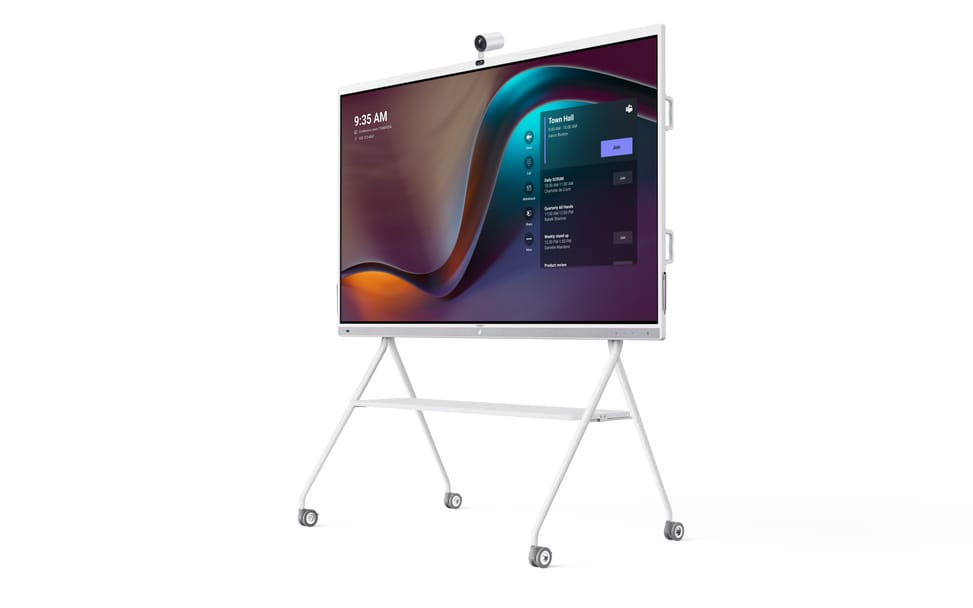 Support de sol avec plateau Yealink pour MeetingBoard 86 Blanc (3311044) — image 2