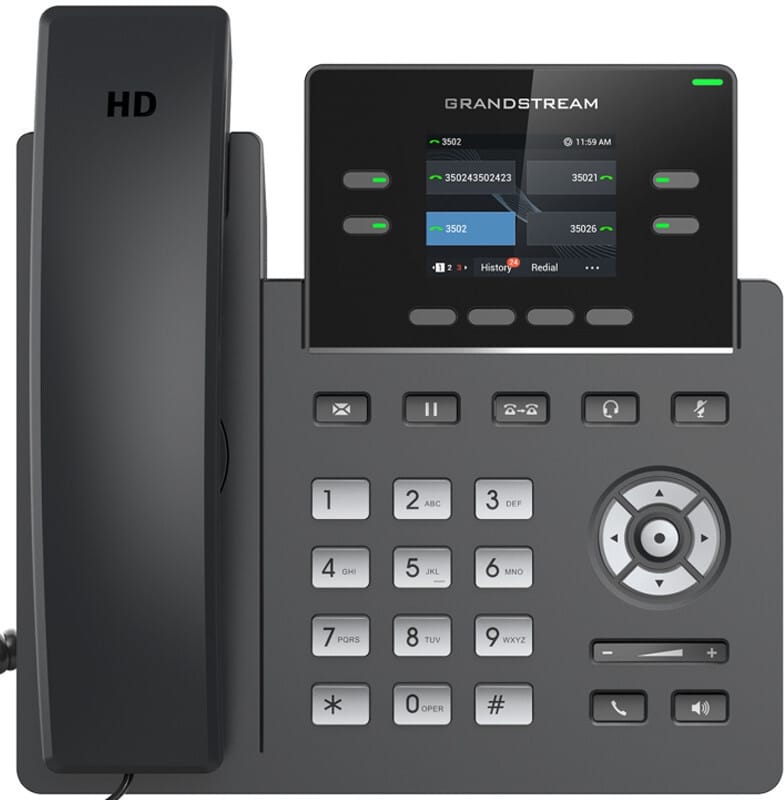 Grandstream GRP2612P Wired IP Phone, 2 SIP Accounts / 4 Lines — image 1