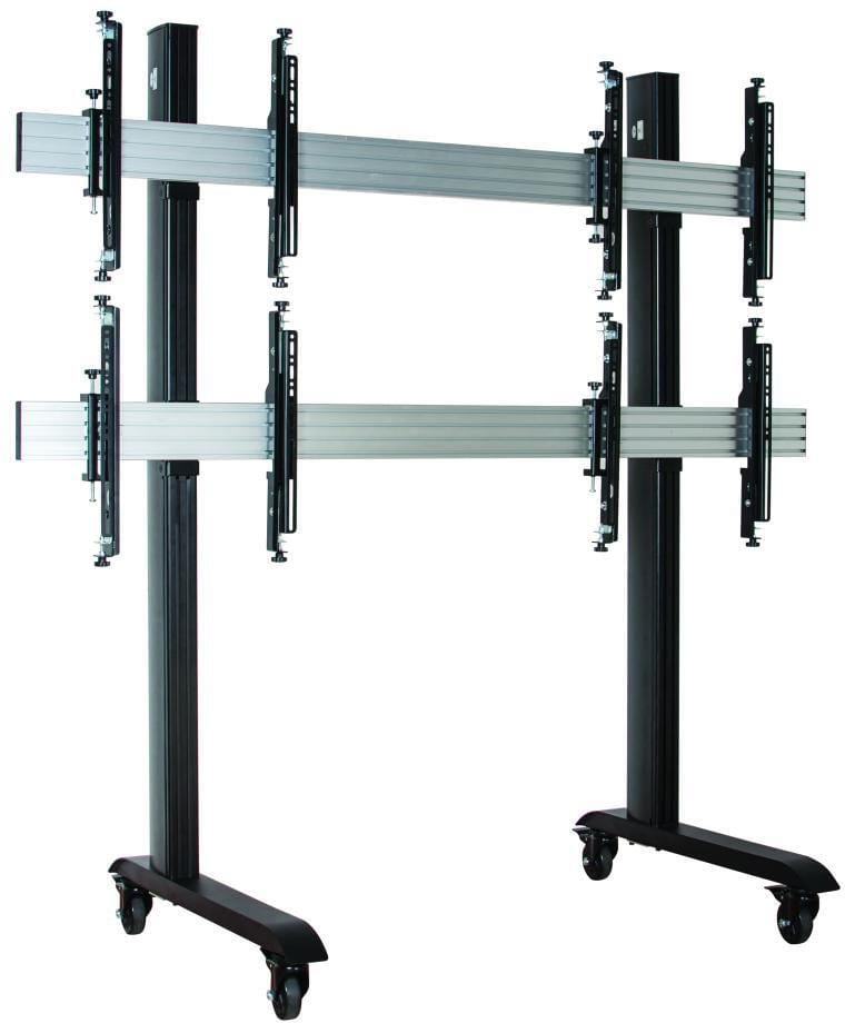 عربة/حامل عالمي B-Tech System X مع ضبط دقيق لـ 46-60" (BT8371-2x2/BS) — صورة 1