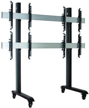 Chariot/support universel B-Tech System X pour avec micro-ajustement pour 46-60" (BT8371-2x2/BS)