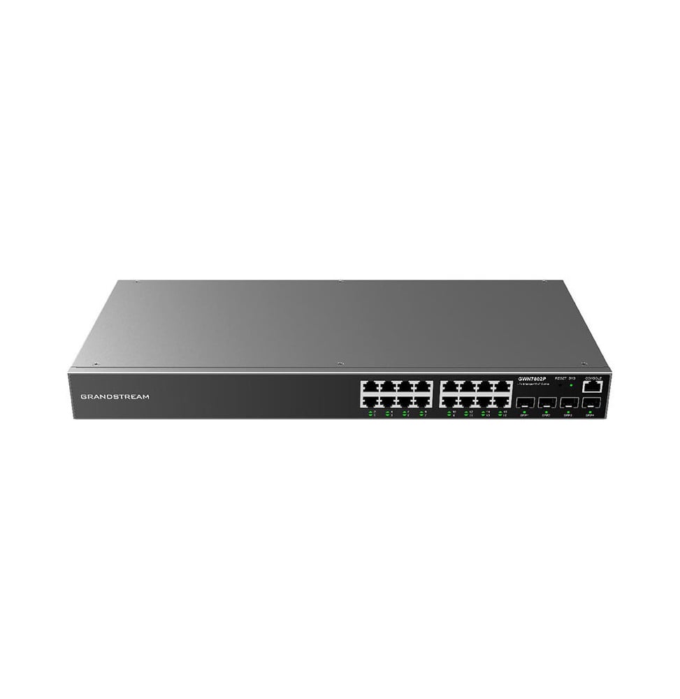 Switch Administrable Niveau 2+ Grandstream GWN7802P 16 Ports PoE Gigabit + 4 Ports SFP
