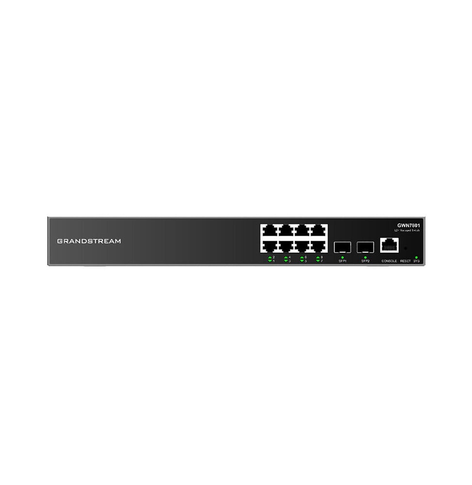 Switch Administrable Niveau 2+ Grandstream GWN7801 8 Ports Gigabit + 2 Ports SFP