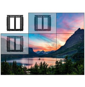 Support mural vidéo B-Tech à service complet et à ouverture douce Slimline (BT8312/B V2)