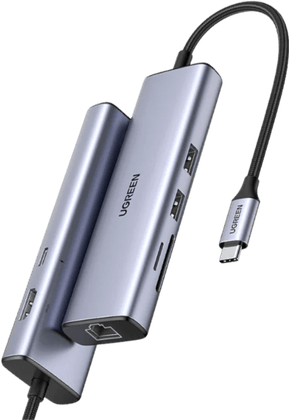 HUB Ugreen USB-C 7 en 1 Supporte PD (Power Delivery) 100W Recharge (90568)