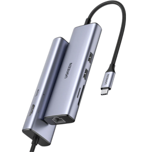HUB Ugreen USB-C 7 en 1 Supporte PD (Power Delivery) 100W Recharge (90568)