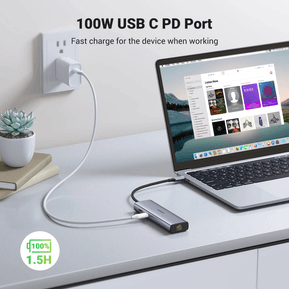 HUB Ugreen USB-C 7 en 1 Supporte PD (Power Delivery) 100W Recharge (90568) — image 3
