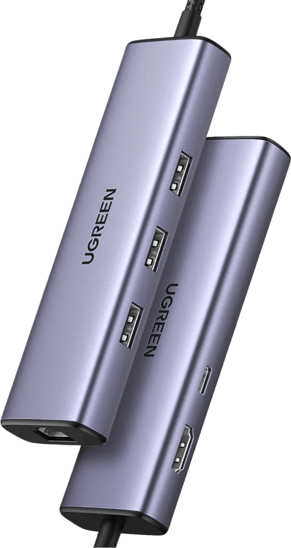موزع Ugreen Revodok 1061 USB-C 6 في 1 يدعم شحن PD (Power Delivery) 100W (15598) — صورة 1