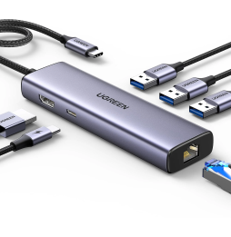 HUB Ugreen Revodok 1061 USB-C 6 en 1 Supporte PD (Power Delivery) 100W Recharge (15598)