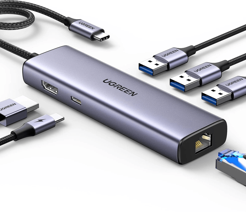 HUB Ugreen Revodok 1061 USB-C 6 en 1 Supporte PD (Power Delivery) 100W Recharge (15598) — image 2
