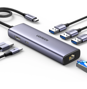 HUB Ugreen Revodok 1061 USB-C 6 en 1 Supporte PD (Power Delivery) 100W Recharge (15598)