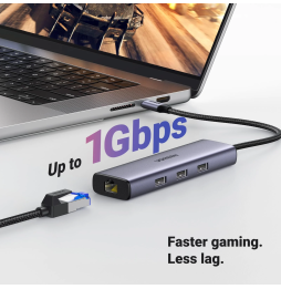 HUB Ugreen Revodok 1061 USB-C 6 en 1 Supporte PD (Power Delivery) 100W Recharge (15598)