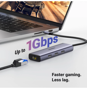 HUB Ugreen Revodok 1061 USB-C 6 en 1 Supporte PD (Power Delivery) 100W Recharge (15598)