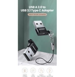 Adaptateur Ugreen USB-A Mâle vers USB-C Femelle (50568)