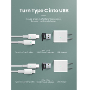 Adaptateur Ugreen USB-A Mâle vers USB-C Femelle (50568)