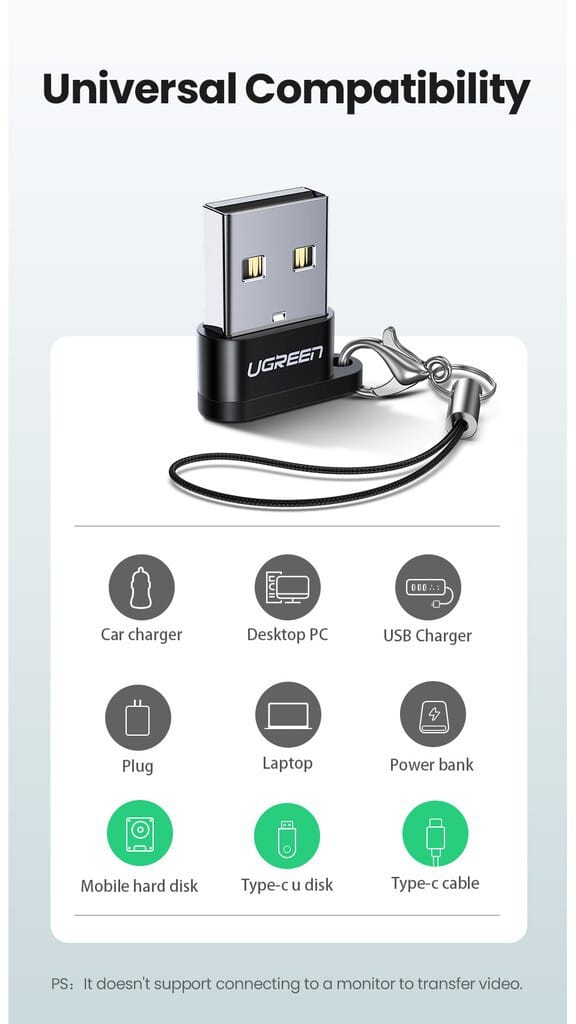 Adaptateur Ugreen USB-A Mâle vers USB-C Femelle (50568) — image 5