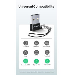 Adaptateur Ugreen USB-A Mâle vers USB-C Femelle (50568)