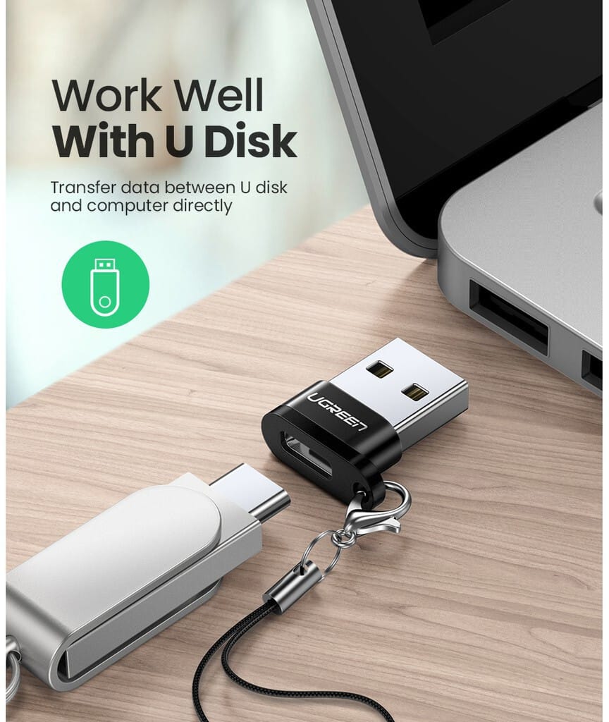 Adaptateur Ugreen USB-A Mâle vers USB-C Femelle (50568) — image 2