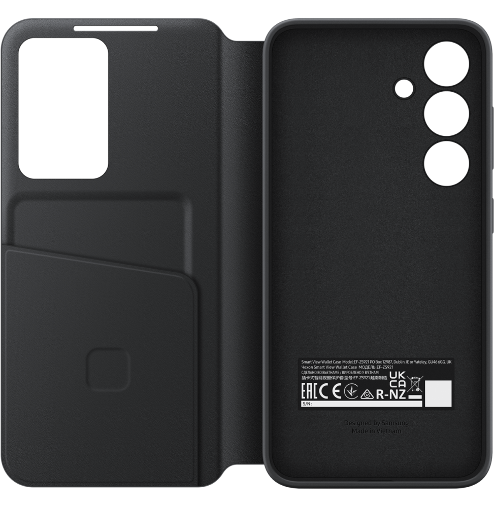 Étui Smart View avec porte-carte Samsung pour Galaxy S24 (EF-ZS921CBEGWW)