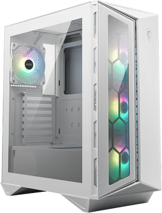 MSI MPG GUNGNIR 110R WHITE Gaming PC Case (306-7G10W21-W57) — image 1