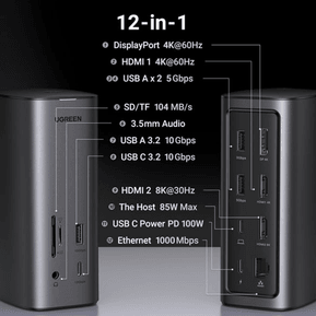 Hub USB-C Ugreen Revodok 12 en 1 Supporte PD (Power Delivery) 100W Recharge (90325) — image 2
